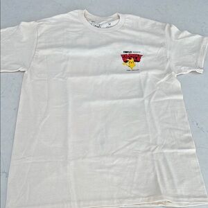 White Short Sleeve Tee with Graphic Detail